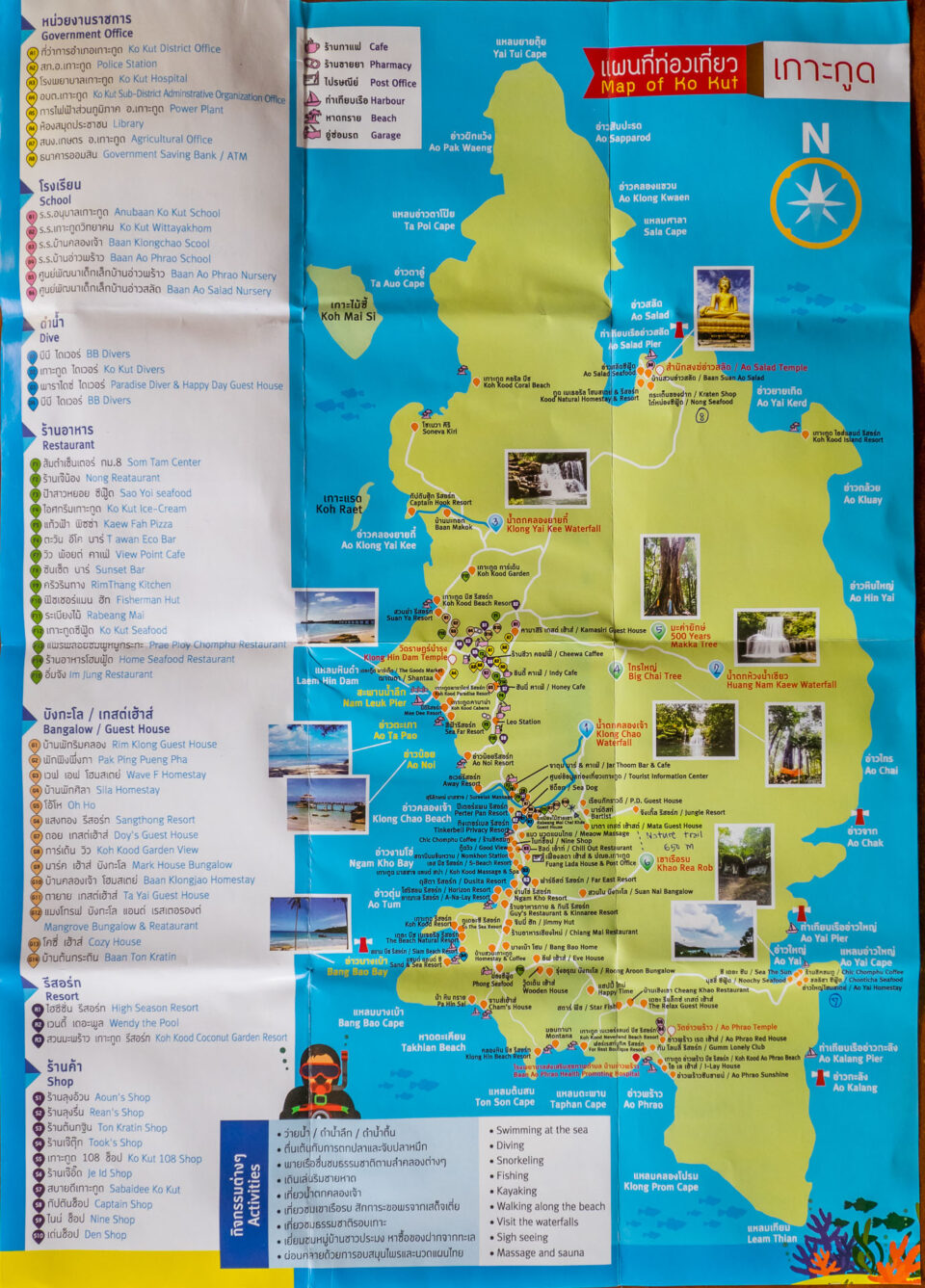 Карта острова Ко-Куд 2019