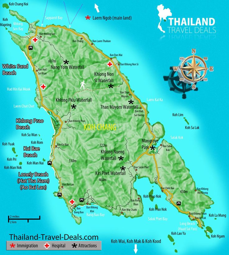 Туристическая карта Ко-Чанга