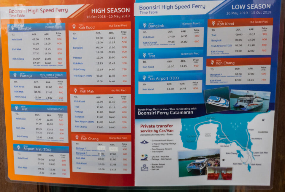 Расписание паромов Бунсири