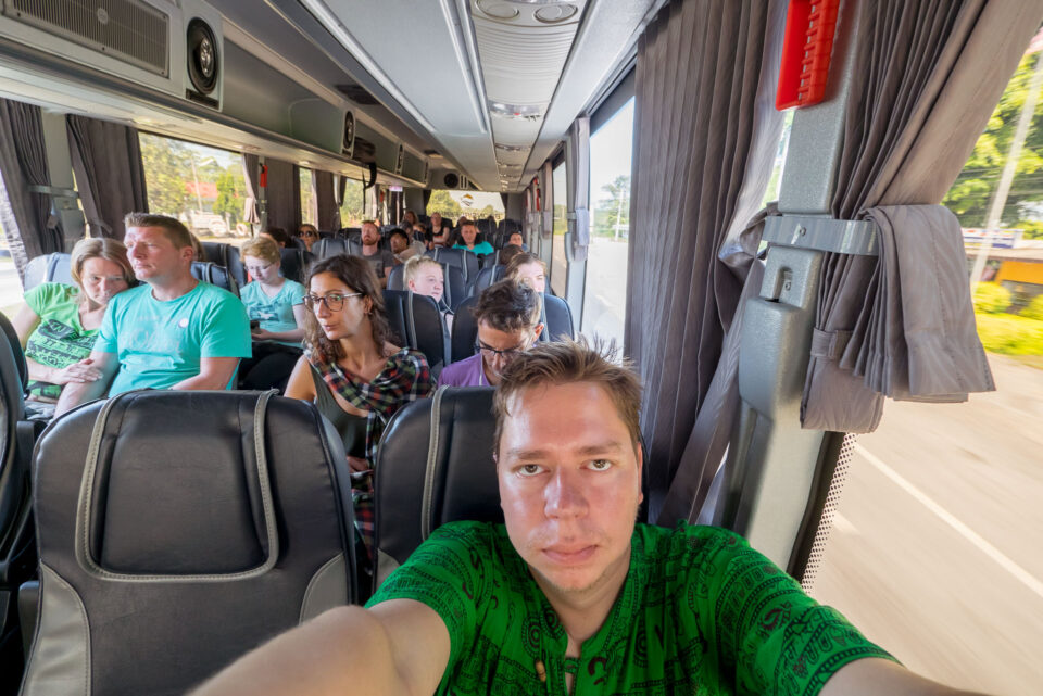 Внутри автобуса